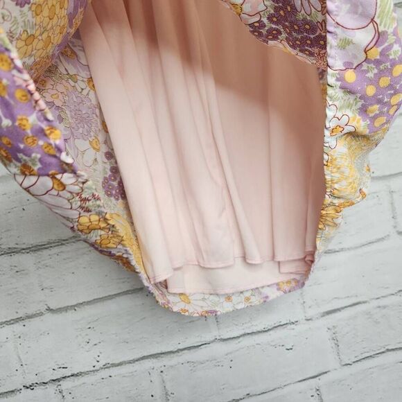 Liberty Love Maternity Womens Multicolor Floral Flutter Sleeve Mini Dress Small - Picture 13 of 16